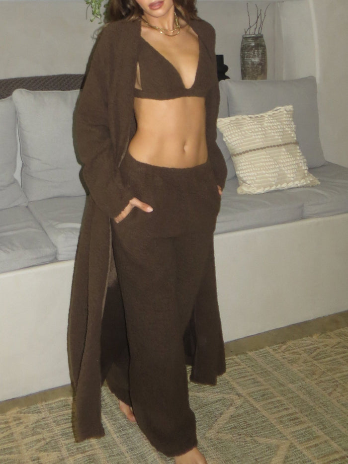 Soft Fleece Wide Leg Pants