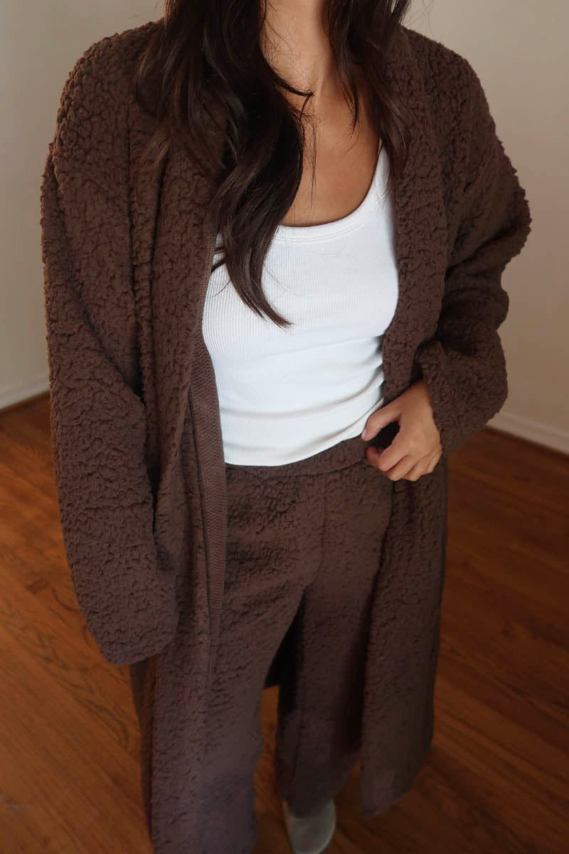 Soft Fleece Wide Leg Pants