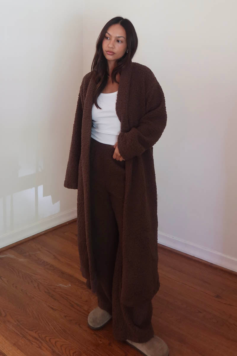 Soft Fleece Wide Leg Pants