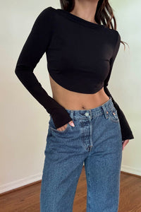 Soft Jersey Open Back Crop Top