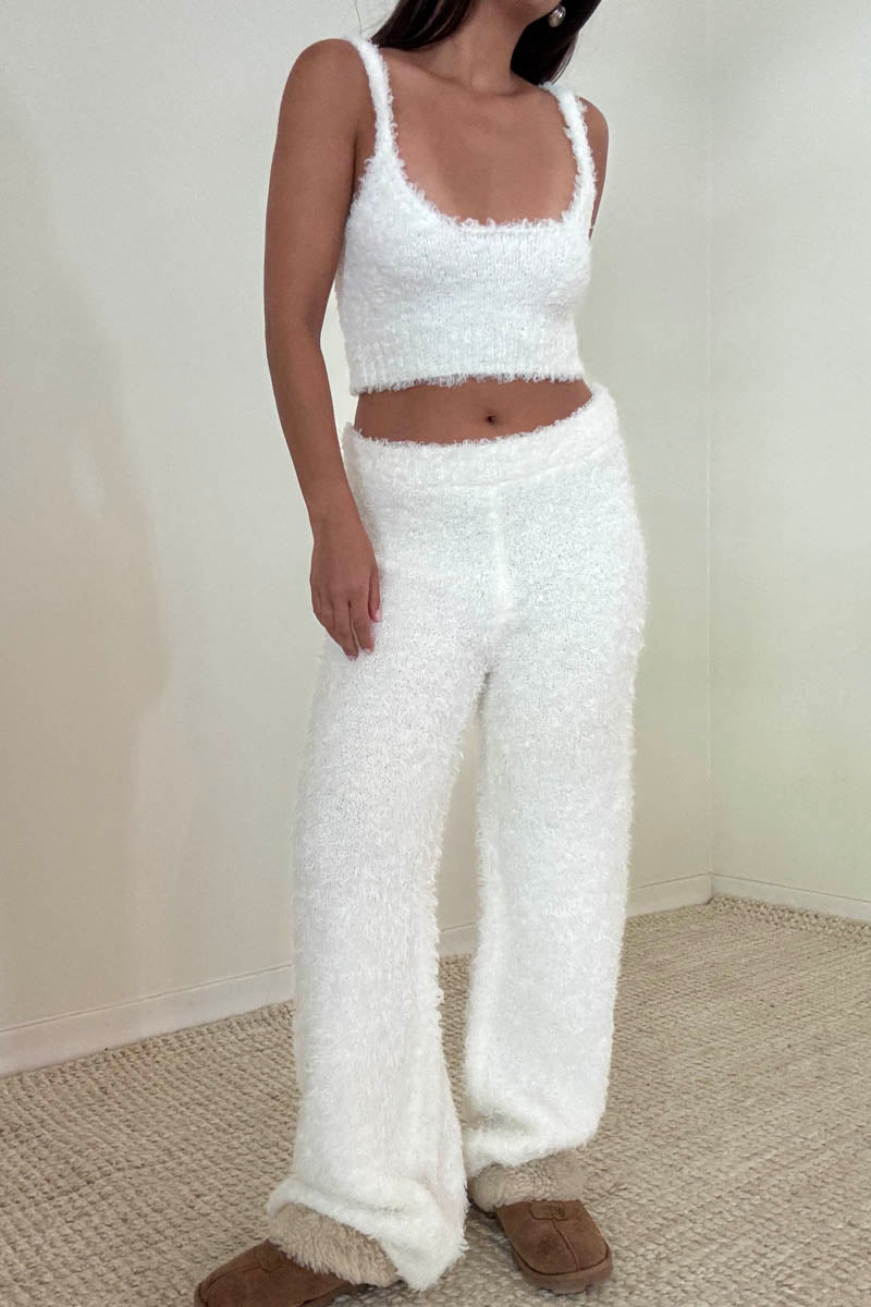 Knit Bralette And Pants Set