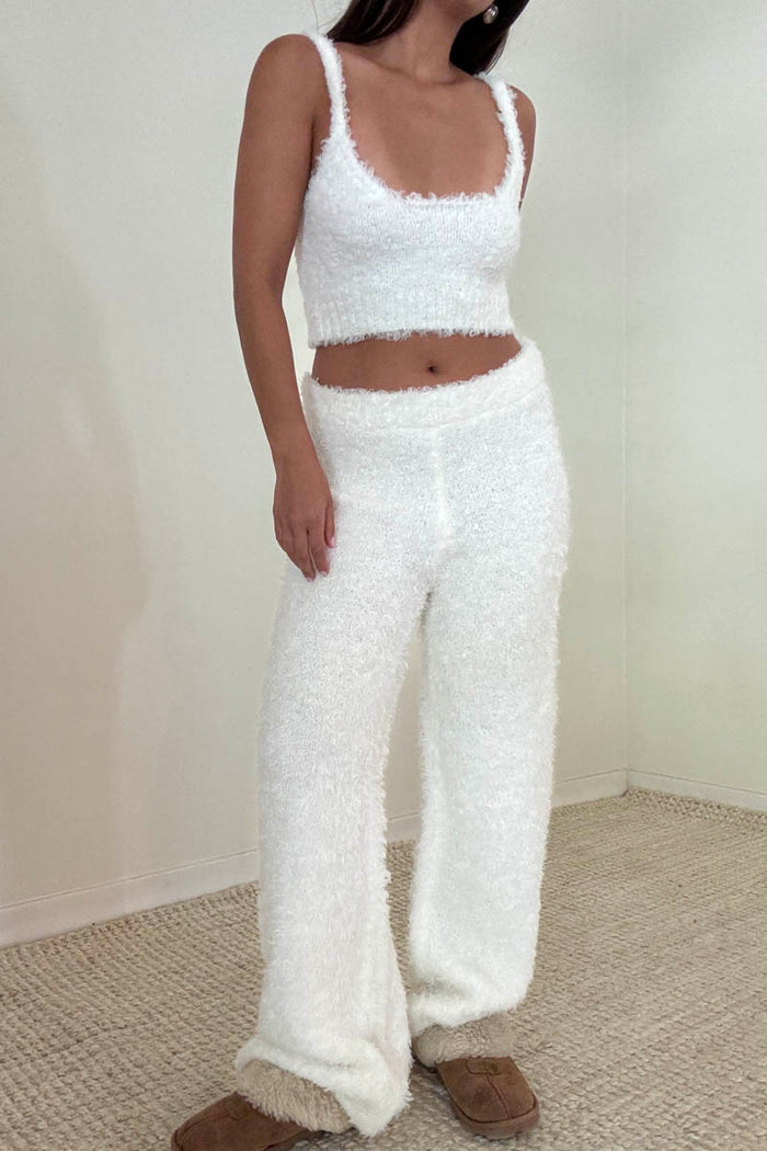 Knit Bralette And Pants Set