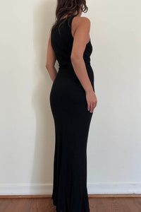 Soft Rib Spaghetti Strap Maxi Dress