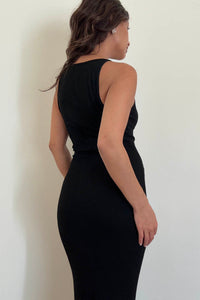 Soft Rib Spaghetti Strap Maxi Dress