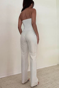 Strapless Corset Straight Leg Jumpsuit