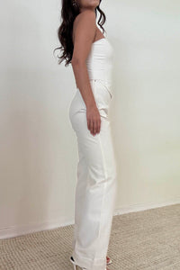 Strapless Corset Straight Leg Jumpsuit