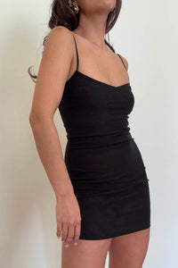 Mesh V-Neck Slip Mini Dress