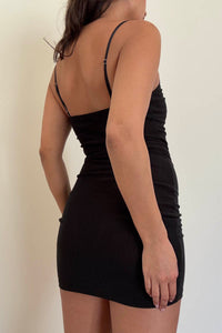 Mesh V-Neck Slip Mini Dress