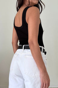 Soft Rib Scoop Neck Tank Bodysuit