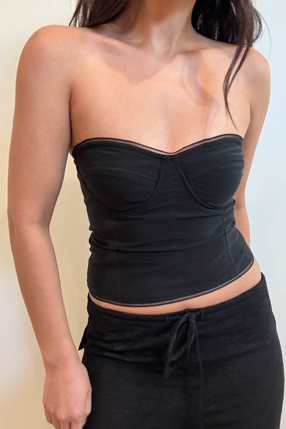 Tulle Contour Bandeau Corset Top