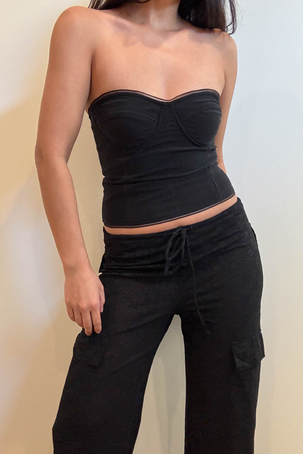 Tulle Contour Bandeau Corset Top
