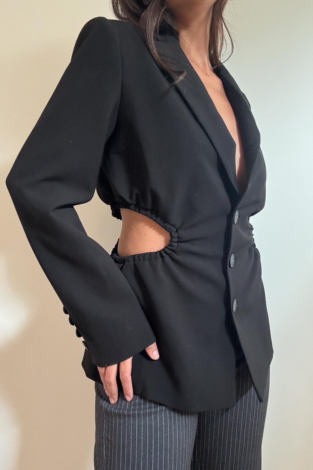 Side Cut Out Detail Blazer