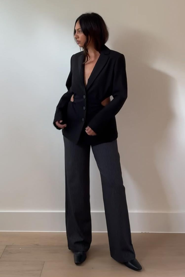 Side Cut Out Detail Blazer