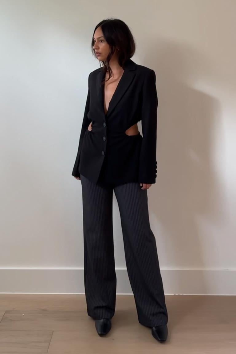 Side Cut Out Detail Blazer