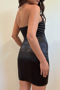 Satin Hook And Eye Corset Mini Dress