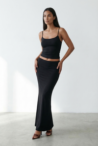 Scoop Neck Tank Top Maxi Skirt Set