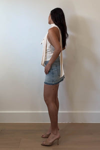 Slinky Cowl Top With Scarf Detail