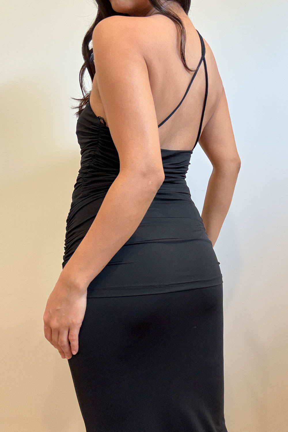 Halter Top Gathered Waist Maxi Skirt Set