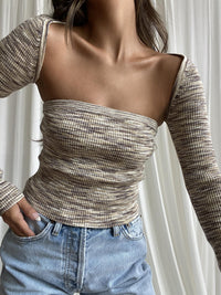 Multi-tone Knitted Tube Top and Bolero Sets - TheOures
