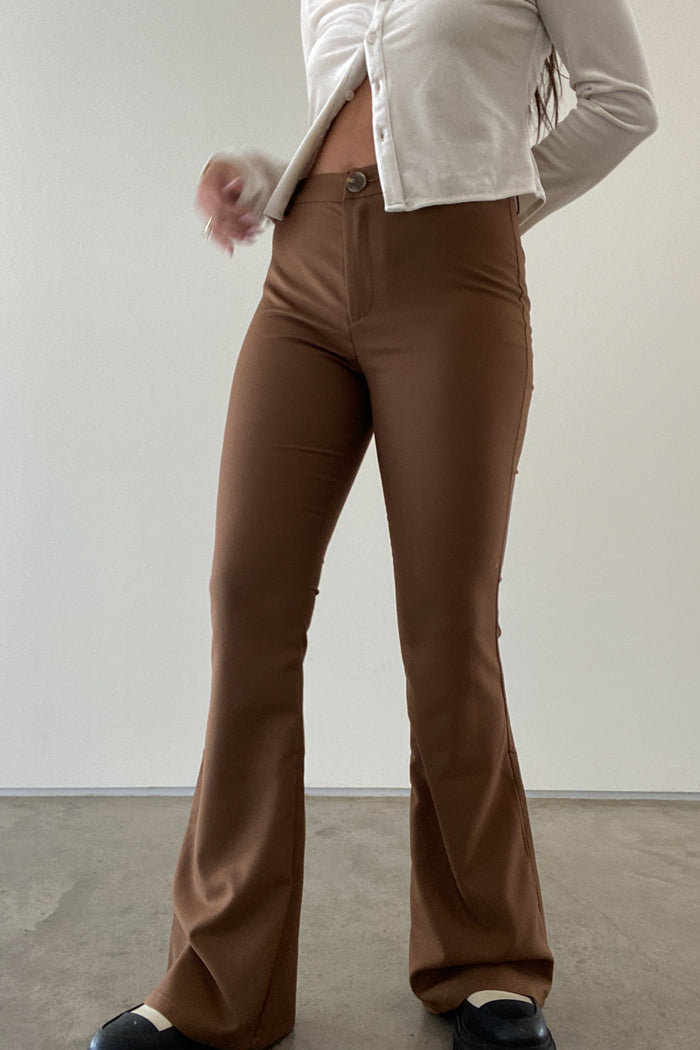 Low Waist Flare Leg Pants - TheOures