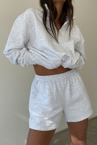 Oversized Zip Up Top And Shorts Set