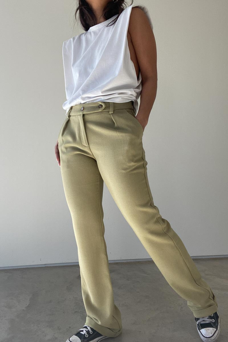 Slim Flare Leg Fit Long Pants - TheOures