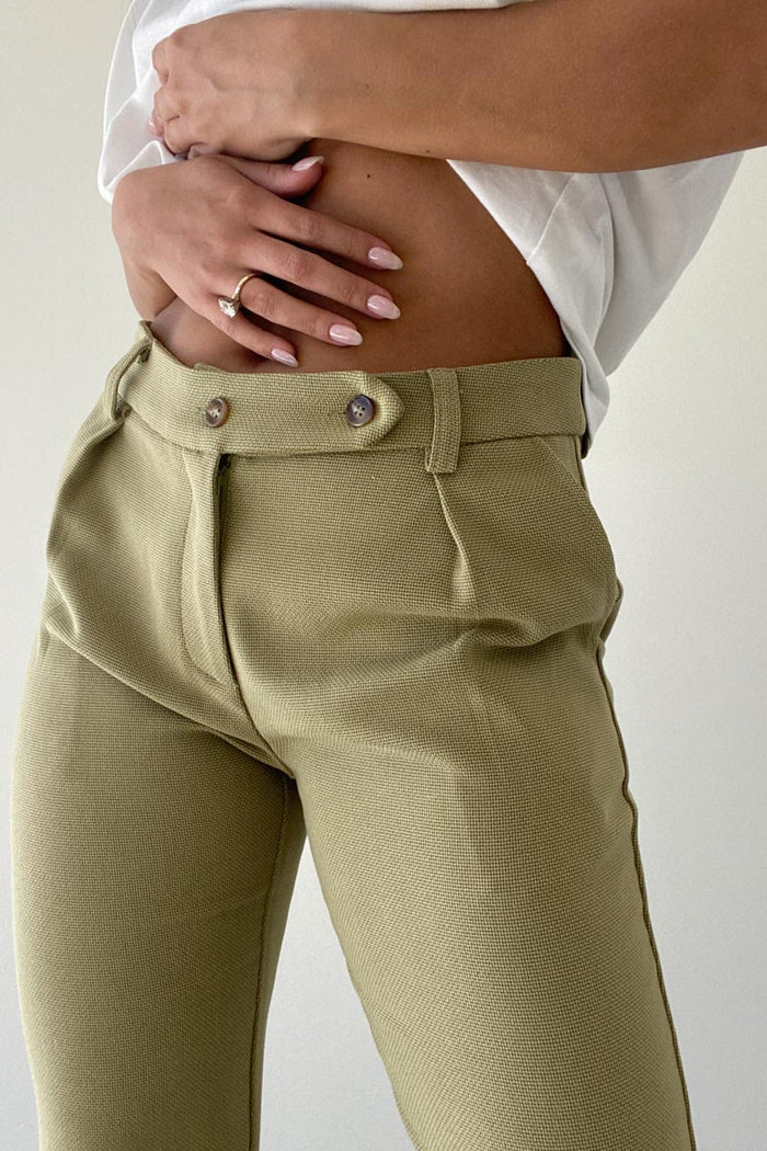 Slim Flare Leg Fit Long Pants - TheOures