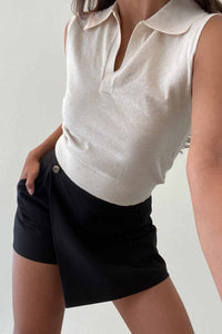 Wrap Style Mini Skirt - TheOures