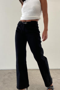 Denim Trouser with Adjustable Straps - TheOures