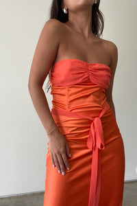 Satin with Chiffon Bustier - TheOures