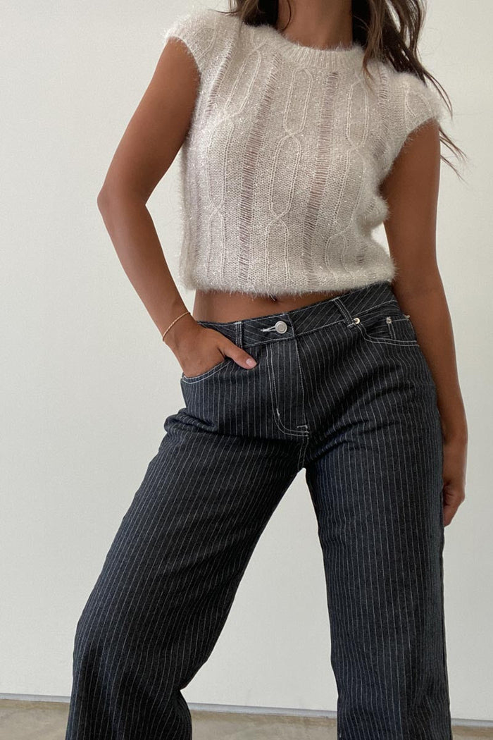 Striped Denim Pants - TheOures