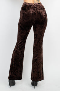 Velvet Bootcut Pants with Back Pocket