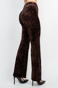 Velvet Bootcut Pants with Back Pocket