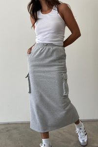 Cotton Terry Cargo Skirt - TheOures